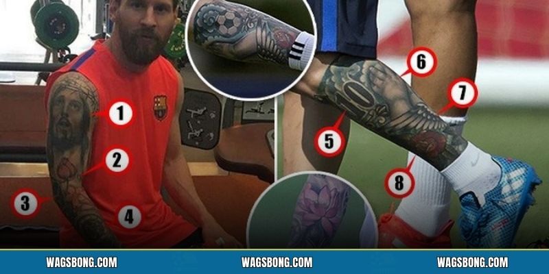Bộ sưu tập hình xăm Messi trên cơ thể